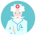 Doctor icon flat design. Vector illustration